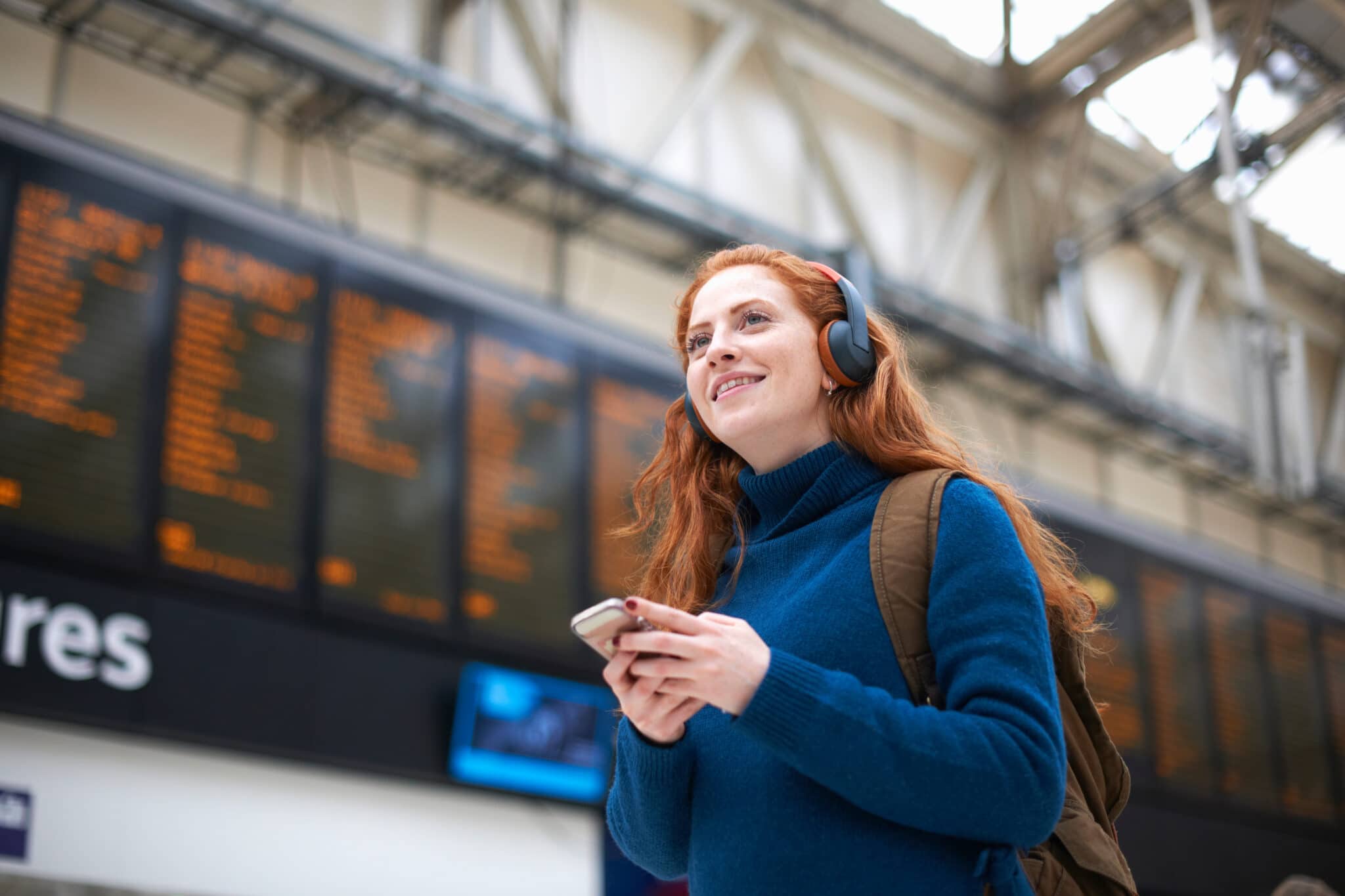 Woman at trainstation